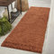 Serdim Rugs Living Room Hallway Runner Shaggy Rugs, Polypropylene, Terracotta, 60x220cm(2x7'3)
