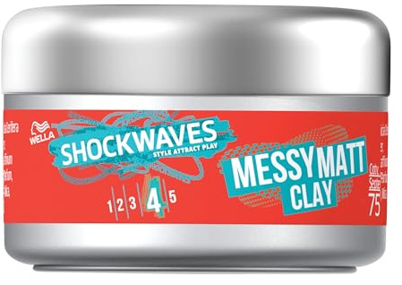 Wella Shockwaves Go Matt Clay 75 ml (Pack of 3)