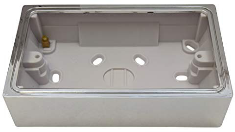 G&H 710C 2 Gang Polished Chrome Surface Mounted Double 35mm Pattress Box