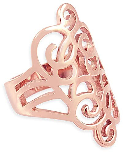 Nobel Ring Rosegold Damen Gr. 60 Edelstahl Wrap Ring SCHMUCK