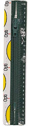 Opti S40-12-00461 Reißverschluss, 100Prozent Polyester, 00461 Grün, 12cm