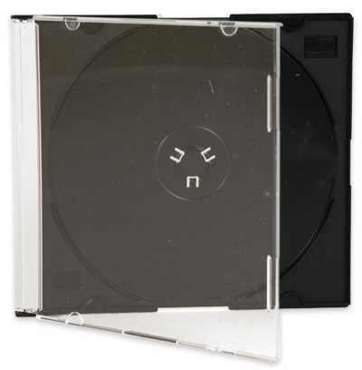 DragonTrading® Custodia Slimline Jewel per 1 CD o DVD, 5,2 mm, porta CD nero, confezione da 25 pezzi