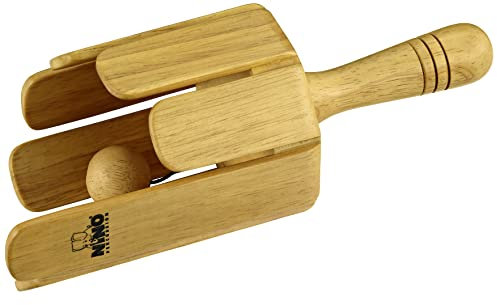 Nino Percussion Wood Ball Drum - Kleines Musikinstrument für Kinder ab 4 Jahren - Siam Eiche, Natur (NINO557)