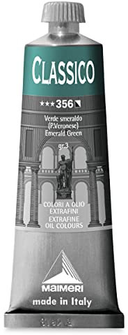 Maimeri CLASSICO 60 ml, Extra feine Künstlerölfarbe, Farbton Smaragdgrün (P. Veronese)