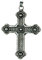 Zinnfigur Kreuz mit Kugeln antik