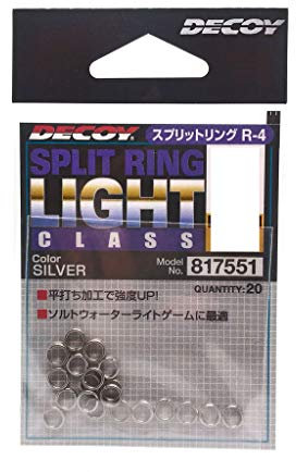 Decoy R-4 Split Rings Light Class Silver Size 3 (7568)