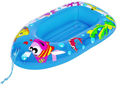 Atosa 06004 Small World Toys Active Edge - Sea Life Child`s Boat Inflatable, Blue,Green, L