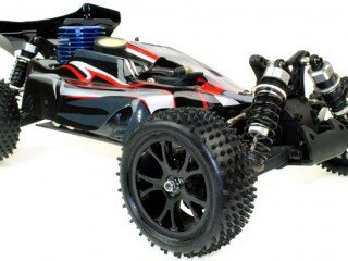 VRX Buggy Spirit N2 1/10 Offroad mit Verbrennungsmotor GO.18 2-Gang Radio 2.4GHz 4WD RTR Schwarz RH1007 für Teenager und Erwachsene ab 14 Jahren