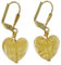Ca D'Oro Murano Herz Ohrringe - Gelbgold