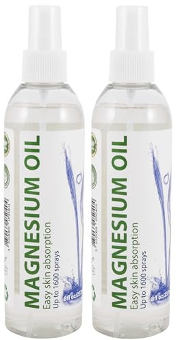 2X Spray à l'huile de magnésium | Concentration élevée de 27,5% | 2X 237 ML | Deux Packs/Deux Bouteilles/Deux compteurs | Heiltropfen®
