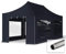 TOOLPORT Faltzelt Faltpavillon Pavillon 3x6m - mit 4 Seitenteilen (Panoramafenster) Premium Dach Partyzelt schwarz