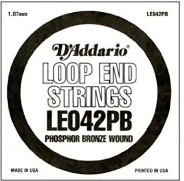 D'Addario .042 Phosphor Bronze Loop End Single String
