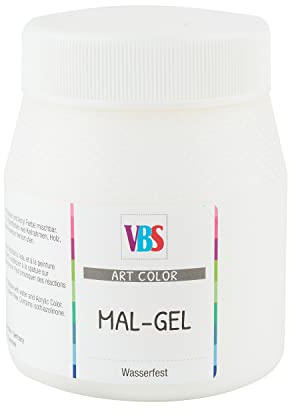 VBS Mal-Gel Effektpaste für Leinwand und Textilien seidenmatt lichtecht lösungsmittelfrei mit Spachtel auftragbar 250 ml