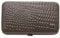 Zwilling Classic Inox Etui Maniküre Pediküre Nagel-Set 3-tlg. Reise Pflege Hände Füße Nagelknipser Pinzette Nagelfeile Rahmenverschluss Taupe Kroko Optik 97506-005-0