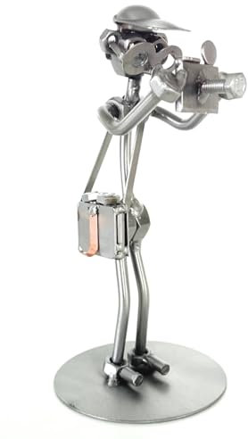 metalman24 Schraubenmännchen Fotograf - Handarbeit Geschenkidee Metallfigur Metallmännchen Stahlfigur Schraubenmännle - Deko für Büro & Zuhause
