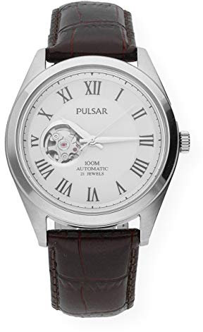 Pulsar PS2011X Herren-Armbanduhr, Armband aus Leder, Braun