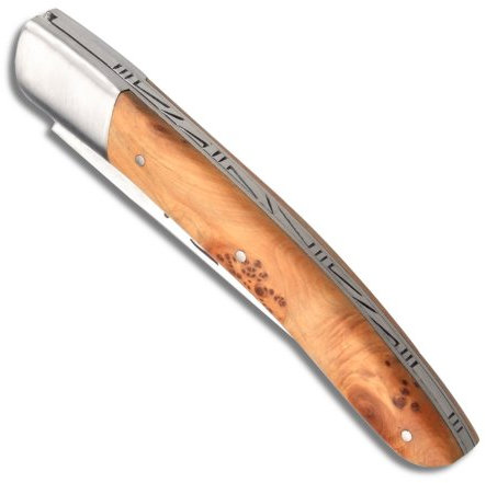 Laguiole Actiforge Le Thiers, manche en Loupe de Genévrier - Taille fermée - 10 cm