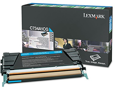 Lexmark LEXX748H1CG Toner Cartridge Cyan Laser, High Yield 10000 Page