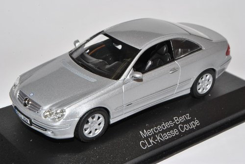 Mercedes-Benz CLK Coupe C209 Silber 2002-2010 1/43 Minichamps Modell Auto