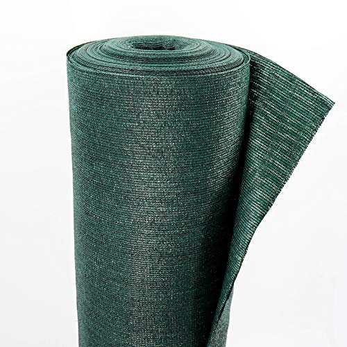 5m Sichtschutzblende für Zäune I Zaunblende grün I Schattiernetz für Sicht und Windschutz im Garten I Sonnenschutz Balkonsichtschutz I Tennisblende Sportplatz I Gerüstschutznetz 150g 2m breit