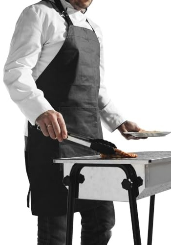 HENDI Grillschürze, Canvas 280 g/m², Kochschürze, Küchenschürze, 810x660mm