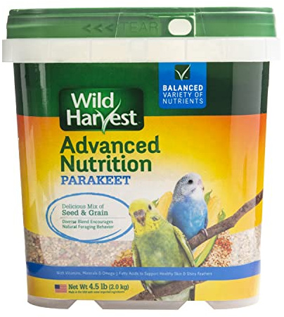Wild Harvest Advanced Nutrition Diet For Parakeets 4.5 Pounds, Seed And Grain Mix