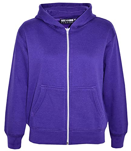A2Z 4 Kids Tie Dye Full Zip Hoodie - Zipper Purple 11-12.
