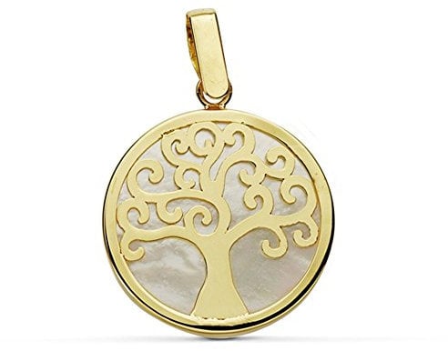 Inmaculada Romero IR Pendentif Arbre de vie d'or 18mm 18k. nacres [AA7289]