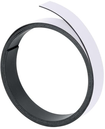 FRANKEN Magnetband, 100 cm x 15 mm, beschriftbar, zuschneidbar, weiß, M803 09