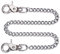 Herbertz Stabile Gliederkette, mit 2 schweren Karabinerhaken Messer, grau, M