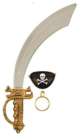 Piraten Schwert / Augenklappe / Ohrring Große [Spielzeug]