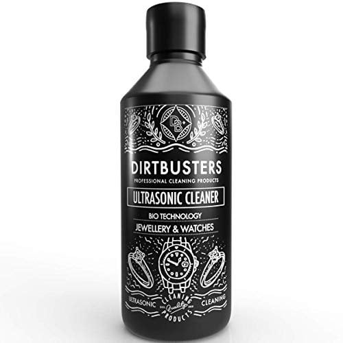 Dirtbusters Jewellery Cleaning Solution Fluid for Ultrasonic Machine Cleaner, Use Liquid to Clean Gold, Silver, Watches, Diamonds & Jewels (500ml)