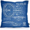VOID NCC-1701-D Blaupause Kissenbezug Kissenhülle Outdoor Indoor Trek Trekkie Star, Kissen Größe:40 x 40 cm