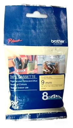 Brother MK621BZ Schriftbandkassetten gelb schwarz 8mx9mm nicht laminiert für P-touch 60 65 75 80 85 110