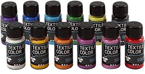 Creativ Textile Solid, verschiedene Farben, blickdicht, 12 x 50 ml