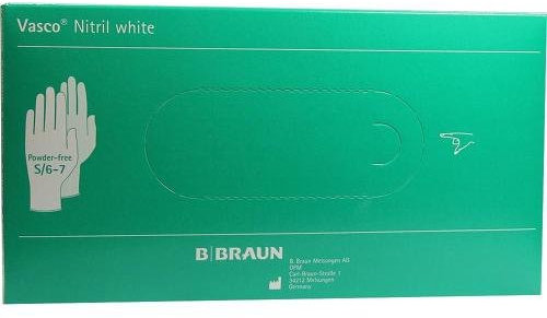 B. Braun VASCO Nitril white Untersuchungshandschuhe S 100 St