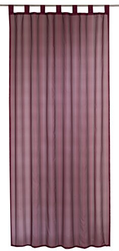 Elbersdrucke Streifenvoile 04 Fertigdekoration, Polyester, rot, 245 x 140 cm