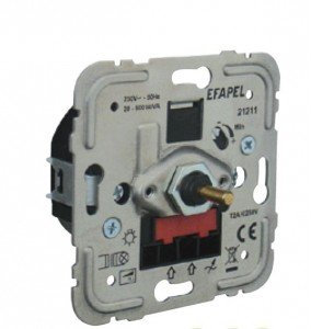 Efapel mec-21 - Regulador conmutador luz rotativo ferromagnetico 500va r,l mec21