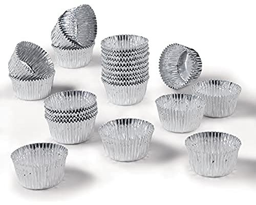 ZENKER Set 30 pirottini in alluminio per forno Ø 3,5cm (colore: argento), quantità: 1 pezzo
