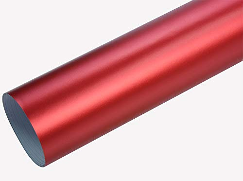 Neoxxim 26.64€/m2 Premium - Auto Folie - Chrom MATT Rot Ice 30 x 150 cm - blasenfrei mit Luftkanälen ca. 0,16mm dick selbstklebend flexibel