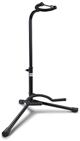BSX 518050 Klassik Gitarrenständer (höhenverstellbar bis 78 cm, Standfläche 48 x 30 cm) schwarz