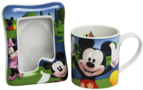 Disney 770124 – Ensemble Mickey : Tasse et Cadre en céramique en boîte Cadeau, 17 x 8 x 15 cm