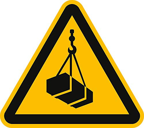Schild Warnung vor schwebender Last 20cm sl Alu gemäß ISO 7010, W015