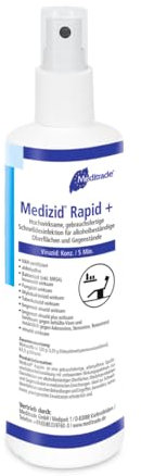 Meditrade 01002D Medizid Rapid Flächenschnelldesinfektion, Voll Viruzid, 250 mL Flasche