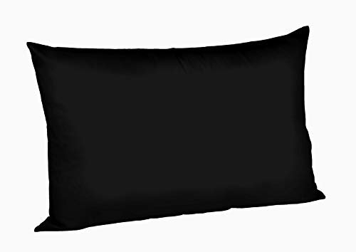 fleuresse 9200 Colours Interlock Jersey Kissenbezug aus 100% Baumwolle, Oekotex Standard 100, 40 x 60 cm, schwarz