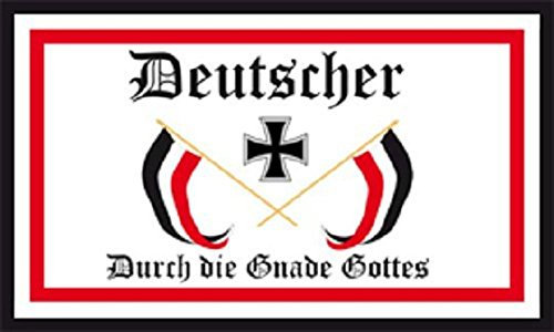 U24 Drapeau du Allemand grâce de Dieu Allemagne Empire Allemand 150 x 250 cm