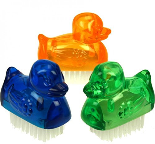 Global 64080 Nagelbürste Acryl Handbürste Kinder Ente 52mm, Color:grün