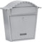 Burg-Wachter MB01S Silver Classic Wall Mounted Galvanised Steel Lockable Weatherproof Post Box - 36x37x13cm