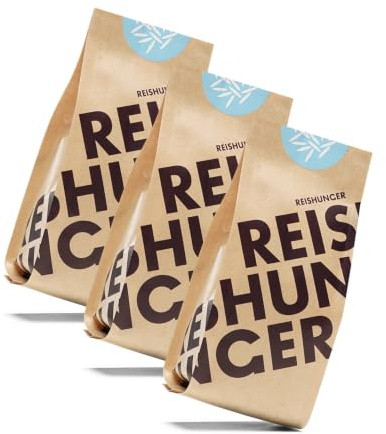 REISHUNGER BIO Basmati Reis - 3 x 600 g | Passt zu all deinen Lieblingsgerichten – Extralanges Korn direkt aus Pakistan