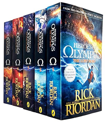 Puffin Heroes of Olympus Collection Rick Riordan 5 Bücher stellen das Blut des Olymp dar